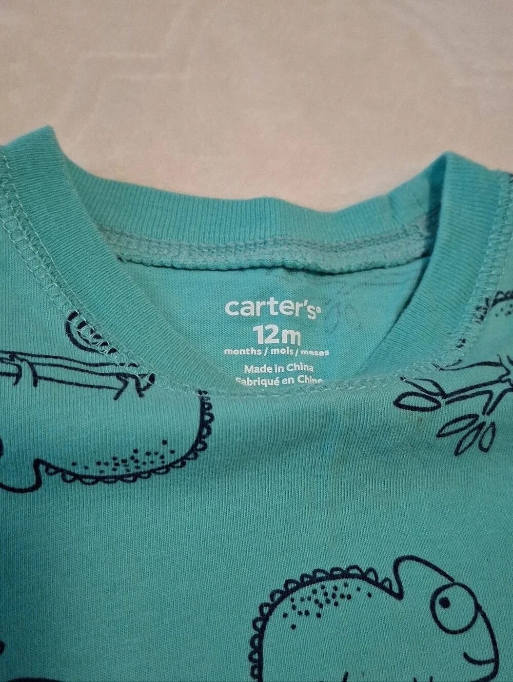 Carter's Navy and White Striped Baby Shirt